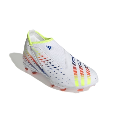 adidas Football Boots Predator Edge.3 Laceless FG (without laces, for firm ground, natural grass) white Kids